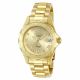 RELOJ INVICTA CON CORREA DORADA DE ACERO INOXIDABLE, CAJA DE ACERO INOXIDABLE, DAMA