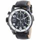 RELOJ INVICTA CON CORREA NEGRA DE CUERO, CAJA DE ACERO INOXIDABLE, CABALLERO
