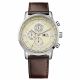 RELOJ TOMMY H CON CORREA MARRON DE CUERO, CAJA DE ACERO INOXIDABLE, CABALLERO