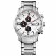 RELOJ TOMMY H CON CORREA PLATEADA DE ACERO INOXIDABLE, CAJA DE ACERO INOXIDABLE, CABALLERO