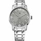 RELOJ TOMMY H CON CORREA PLATEADA DE ACERO INOXIDABLE, CAJA DE ACERO INOXIDABLE, CABALLERO