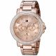 RELOJ TOMMY H CON CORREA ORO ROSA DE ACERO INOXIDABLE, CAJA DE ACERO INOXIDABLE, DAMA