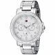 RELOJ TOMMY H CON CORREA PLATEADA DE ACERO INOXIDABLE, CAJA DE ACERO INOXIDABLE, DAMA