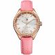 RELOJ TOMMY H CON CORREA ROSADA DE CUERO, CAJA DE ACERO INOXIDABLE, DAMA