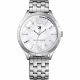 RELOJ TOMMY H CON CORREA PLATEADA DE ACERO INOXIDABLE, CAJA DE ACERO INOXIDABLE, DAMA