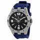 RELOJ TOMMY H CON CORREA AZUL DE SILI, CAJA DE ACERO INOXIDABLE, CABALLERO