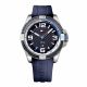 RELOJ TOMMY H CON CORREA AZUL DE SILI, CAJA DE ACERO INOXIDABLE, CABALLERO