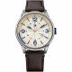 RELOJ TOMMY H CON CORREA MARRON DE CUERO, CAJA DE ACERO INOXIDABLE, CABALLERO