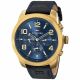 RELOJ TOMMY H CON CORREA NEGRA DE CUERO, CAJA DE ACERO INOXIDABLE, CABALLERO