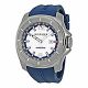 RELOJ TOMMY H CON CORREA AZUL DE SILI, CAJA DE ACERO INOXIDABLE, CABALLERO