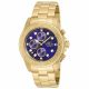 RELOJ INVICTA CON CORREA DORADA DE ACERO INOXIDABLE, CAJA DE ACERO INOXIDABLE, CABALLERO