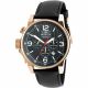RELOJ INVICTA CON CORREA NEGRA DE CUERO, CAJA DE ACERO INOXIDABLE, CABALLERO