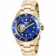 RELOJ INVICTA CON CORREA DORADA DE ACERO INOXIDABLE, CAJA DE ACERO INOXIDABLE, CABALLERO