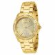 RELOJ INVICTA CON CORREA DORADA DE ACERO INOXIDABLE, CAJA DE ACERO INOXIDABLE, DAMA