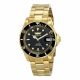 RELOJ INVICTA CON CORREA DORADA DE ACERO INOXIDABLE, CAJA DE ACERO INOXIDABLE, CABALLERO