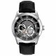 RELOJ BULOVA CON CORREA NEGRA DE CUERO, CAJA DE ACERO INOXIDABLE, CABALLERO