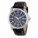 RELOJ BULOVA CON CORREA NEGRA DE CUERO, CAJA DE ACERO INOXIDABLE, CABALLERO
