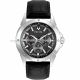 RELOJ BULOVA CON CORREA NEGRA DE CUERO, CAJA DE ACERO INOXIDABLE, CABALLERO
