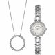 RELOJ BULOVA CON CORREA PLATEADA DE ACERO INOXIDABLE, CAJA DE ACERO INOXIDABLE, DAMA