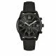 RELOJ BULOVA CON CORREA NEGRA DE CUERO, CAJA DE ACERO INOXIDABLE, CABALLERO