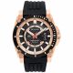 RELOJ BULOVA CON CORREA NEGRA DE CAUCHO, CAJA DE ACERO INOXIDABLE, CABALLERO