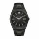 RELOJ BULOVA CON CORREA NEGRA DE ACERO INOXIDABLE, CAJA DE ACERO INOXIDABLE, CABALLERO