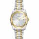 RELOJ BULOVA CON CORREA DOS TONOS DE ACERO INOXIDABLE, CAJA DE ACERO INOXIDABLE, CABALLERO