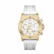 RELOJ BULOVA CON CORREA BLANCA DE CAUCHO, CAJA DE ACERO INOXIDABLE, DAMA