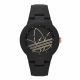 RELOJ ADIDAS CON CORREA NEGRA DE SILI, CAJA DE RESINA NEGRA, UNISEX