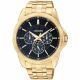 RELOJ CITIZEN CON CORREA DORADA DE ACERO INOXIDABLE, CAJA DE ACERO INOXIDABLE, CABALLERO
