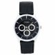 RELOJ CITIZEN CON CORREA NEGRA DE CUERO, CAJA DE ACERO INOXIDABLE, CABALLERO