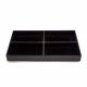 BANDEJA PLASTICA 4 HUECOS NEGRO