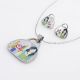JUEGO CADENA DIJE ARETES