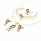 JUEGO  ARETES CADENA PULSERA ANILLO
