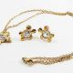 JUEGO NIÑA  CADENA ARETES DE ROSCA