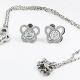 JUEGO NIÑA  CADENA ARETES DE ROSCA