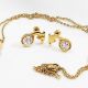 JUEGO NIÑA  CADENA ARETES DE ROSCA
