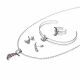 JUEGO  ARETES CADENA PULSERA ANILLO