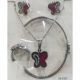 JUEGO  ARETES CADENA PULSERA ANILLO
