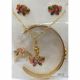 JUEGO  ARETES CADENA PULSERA ANILLO