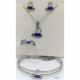 JUEGO  ARETES CADENA PULSERA ANILLO