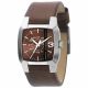 RELOJ DIESEL CON CORREA MARRON DE CUERO, CAJA DE ACERO INOXIDABLE, CABALLERO