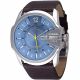 RELOJ DIESEL CON CORREA MARRON DE CUERO, CAJA DE ACERO INOXIDABLE, CABALLERO