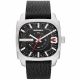 RELOJ DIESEL CON CORREA NEGRA DE CUERO, CAJA DE ACERO INOXIDABLE, CABALLERO