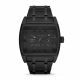 RELOJ DIESEL CON CORREA NEGRA DE ACERO INOXIDABLE, CAJA DE ACERO INOXIDABLE, CABALLERO