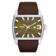 RELOJ DIESEL CON CORREA MARRON DE CUERO, CAJA DE ACERO INOXIDABLE, CABALLERO