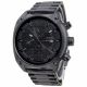 RELOJ DIESEL CON CORREA NEGRA DE ACERO INOXIDABLE, CAJA DE ACERO INOXIDABLE, CABALLERO