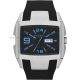 RELOJ DIESEL CON CORREA NEGRA DE SILI, CAJA DE ACERO INOXIDABLE, CABALLERO