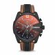 RELOJ DIESEL CON CORREA MARRON DE CUERO, CAJA DE ACERO INOXIDABLE, CABALLERO