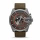 RELOJ DIESEL CON CORREA VERDE DE LONA, CAJA DE ACERO INOXIDABLE, CABALLERO